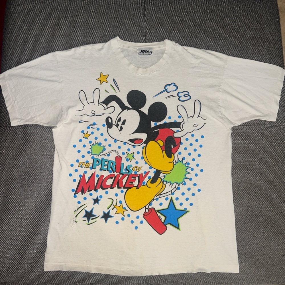 Rare 90s Disney Mickey Mouse Single Stitch T-Shirt